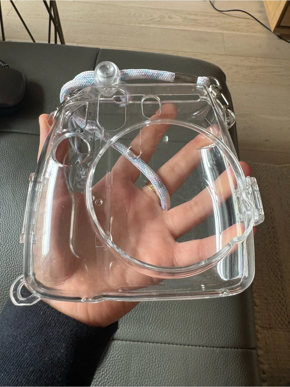 Clear Crossbody INSTAX MINI 9 Camera Case with Pastel Rope Strap